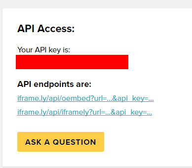 IFramely API-Key