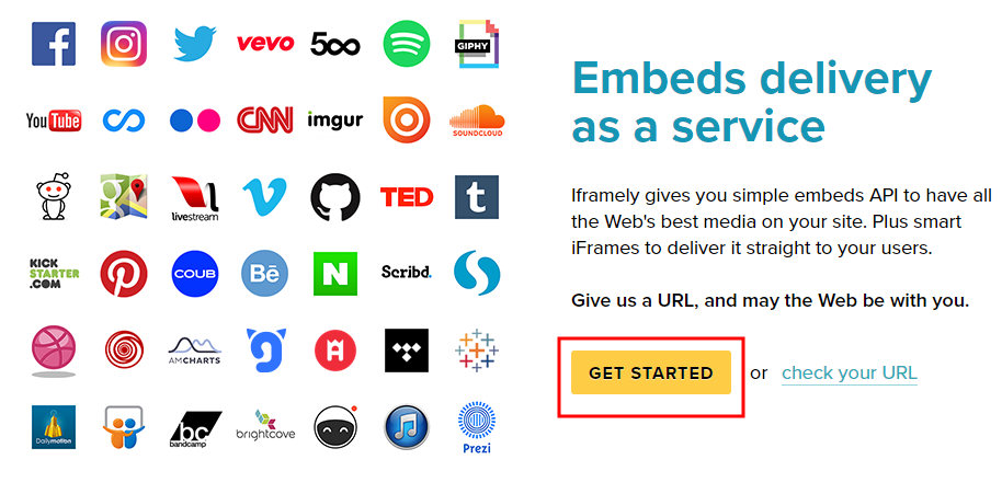 Iframely Startseite
