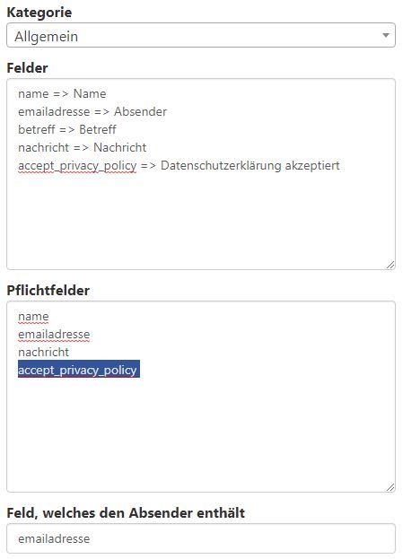 DSGVO Datenschutzerklärung akzeptieren Checkbox Feld Definition